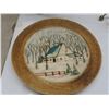 Image 7 : Framed Picture (14" × 12"), Ming Garden Vase, Hand Painted Plate and Vintage Metal Shower Caddy and