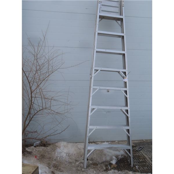Aluminum Step Ladder with Top Platform, Approx. 9½ Ft