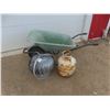 Image 1 : Wheelbarrow, 20 lb Propane Tank and Whirly Bird