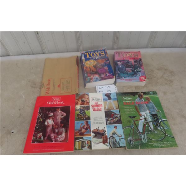 3 Sears Catalogues (1971–72), One in Sleeve, and 2 Toy Price Guide Books