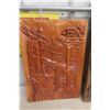 Image 2 : 4 Carved Wooden Pictures – The Man with the Fish by Correia; Biggest 12" × 32"