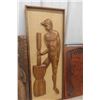Image 4 : 4 Carved Wooden Pictures – The Man with the Fish by Correia; Biggest 12" × 32"