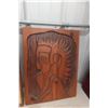 Image 5 : 4 Carved Wooden Pictures – The Man with the Fish by Correia; Biggest 12" × 32"