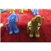 Image 2 : Vintage 1970s Plastic Gumby Gumball Machine Rings – Lot of 10