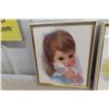 Image 2 : 3 Vintage Framed Ivory Snow Baby Girls Classic Prints – 11 1/2" × 14"