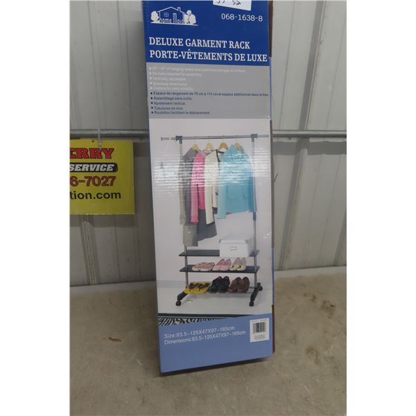 New Deluxe Garment Rack –83 1/2"- 125 × 47 × 97 cm
