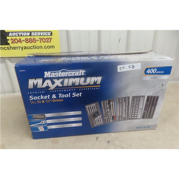 New Mastercraft Maximum Socket and Tool Set, 400-Piece M+S
