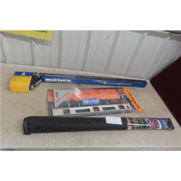 New Windshield Cover, Adjustable Support Rod and Level Square – All New