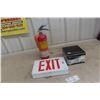 Image 1 : Fire Extinguisher, Exit Sign and New Ceiling Light – Indoor, 25W