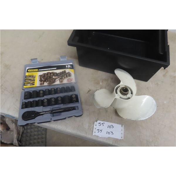 New Stanley 19-Piece 3/8" M+S Socket Set and Boat Propeller