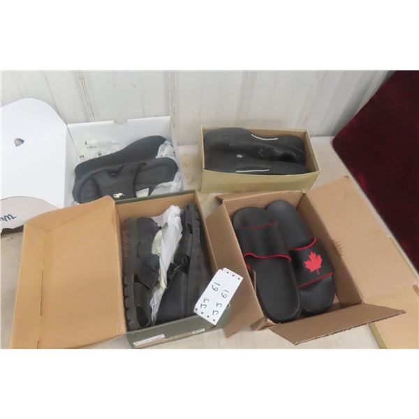 Men's Size 12 Sandals – 3 Pairs, Plus 1 Pair Shoes