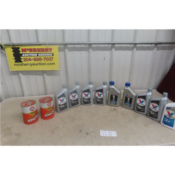 Motor Oil – 5W30, 5W20, and 10W30; 11 Quarts Total; 9x Synthetic