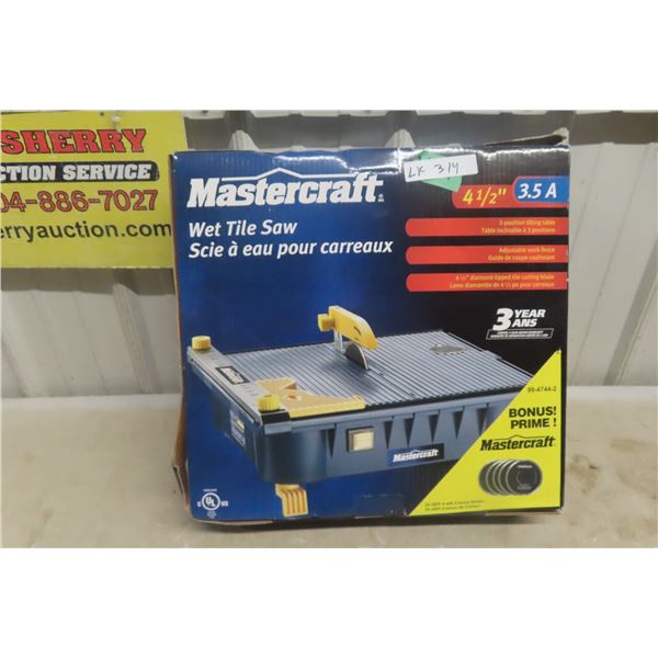 New MasterCraft Wet Tile Saw – 3.5 Amp, 4-1/2"