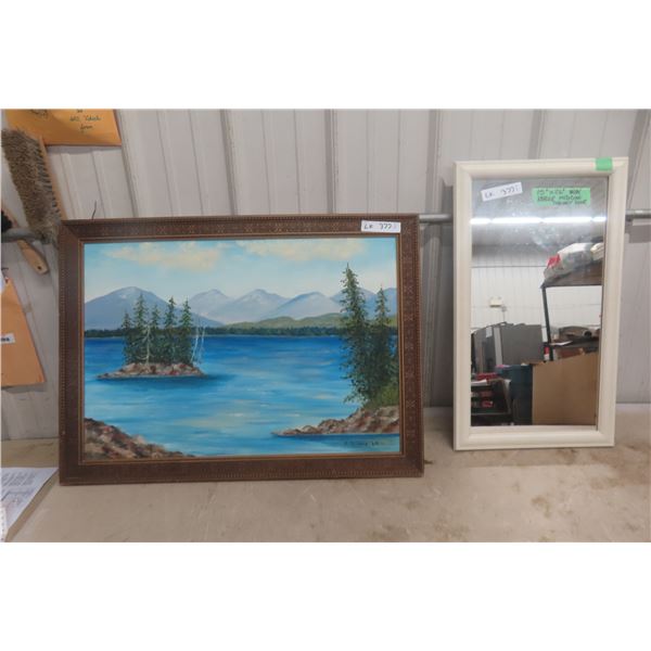 Painting by E. Sloan, 1968 – 31-1/2" × 23"; Plus Mirror – 15" × 8"