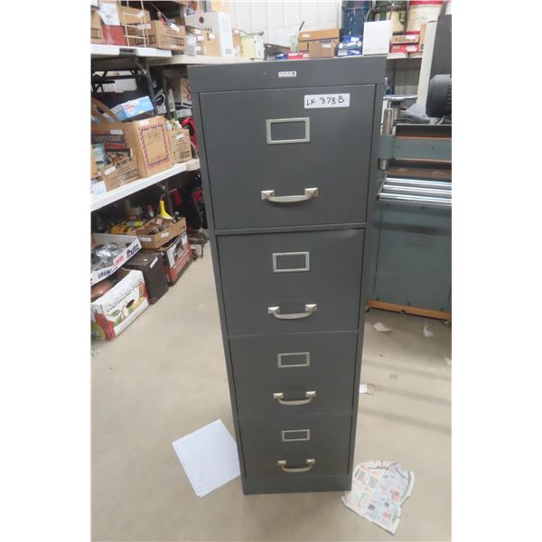 4-Drawer Metal Filing Cabinet – 52" × 15" × 18"