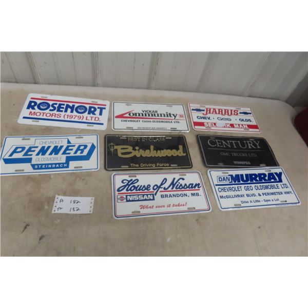 8 Dealership Licence Plates