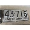 Image 2 : 5 Manitoba Licence Plates: 1935/36, 1940, 1942 (×2)