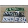 Image 1 : 6 Licence Plates – 4 Matching Sets 1970's Ontario and Alberta