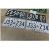 Image 4 : 6 Licence Plates – 4 Matching Sets 1970's Ontario and Alberta