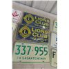 Image 4 : 9 Licence Plates - Lions Club, 70's Sask