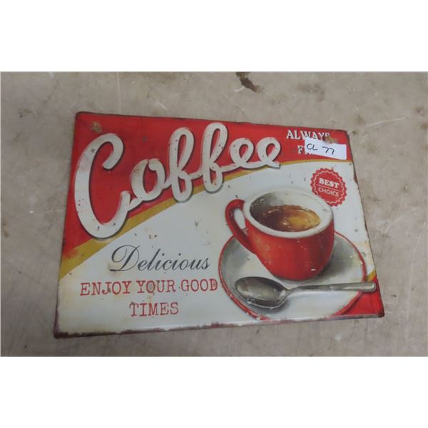 11'' x 16'' Classic Coffee Metal Sign 