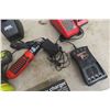 Image 4 : Box of Assorted Tools, Skill Tools, Ryobi Drill Only, GE Battery Charger, Milwaukee
