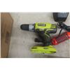 Image 5 : Box of Assorted Tools, Skill Tools, Ryobi Drill Only, GE Battery Charger, Milwaukee