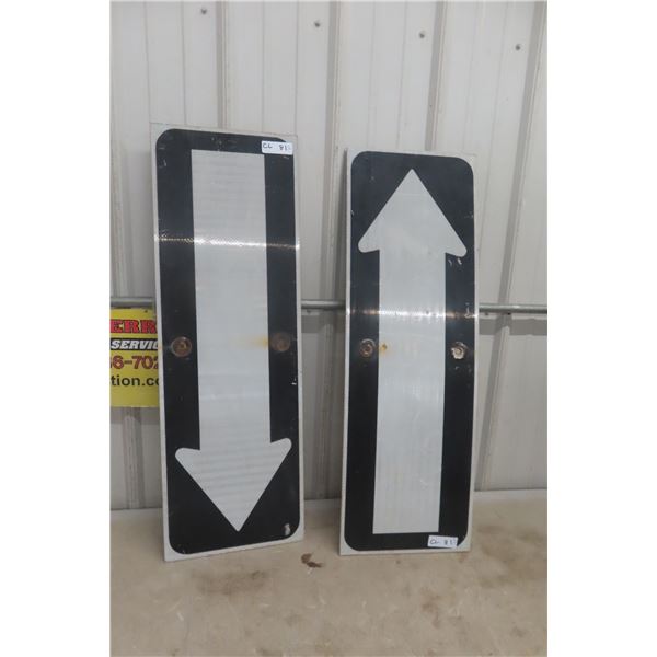 2 Street Signs with Arrow (Man Cave) Heavy Gauge Aluminum 12'' x 36'' 