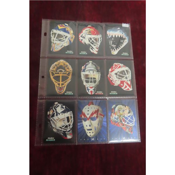 Pinnacle & In The Game Goalie Mask Cards 