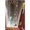 Image 3 : Wooden Jewelry Box with Assorted Rings & Necklaces