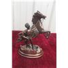 Image 1 : Bronze-Cast Mid Century Boy with Horse 9'' Tall 