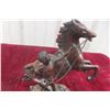 Image 2 : Bronze-Cast Mid Century Boy with Horse 9'' Tall 