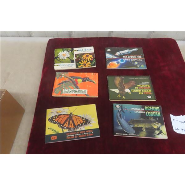 6 Red Rose Book Albums with Cards 1961-71yrs 