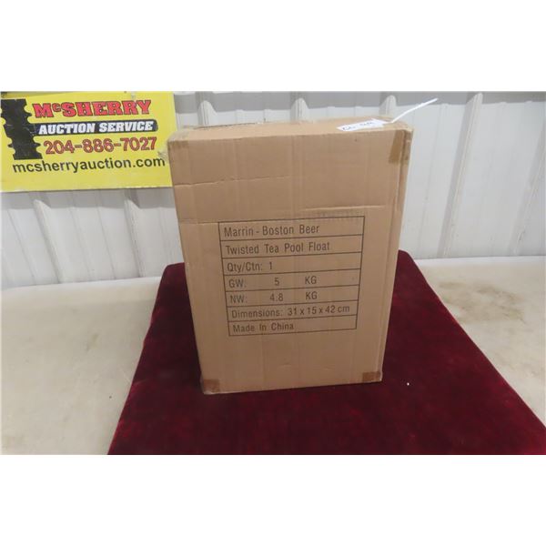 Large Inflatable Twisted Tea Pool Floatie, New in Box
