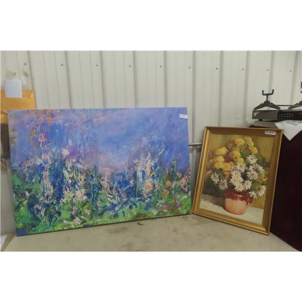 2 Floral Design Stretched Canvas 32'' x 48'' 