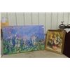 Image 1 : 2 Floral Design Stretched Canvas 32'' x 48'' 
