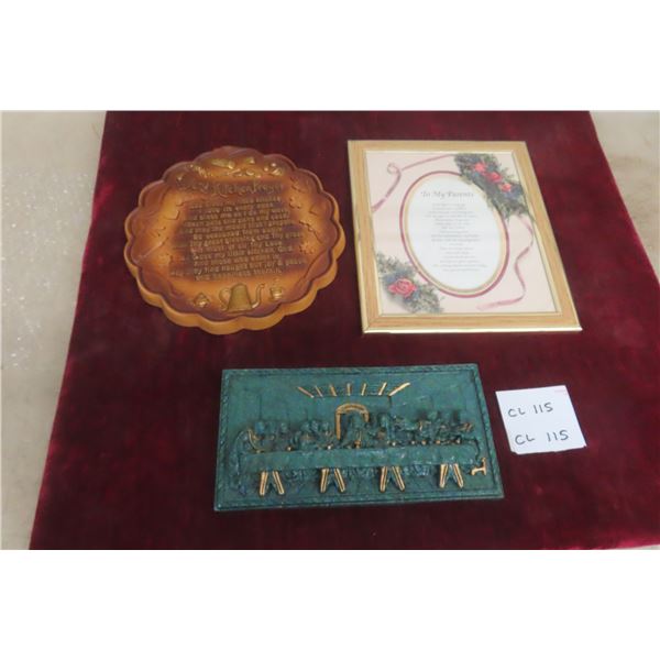 My Kitchen Prayer & Last Supper Wall Plaques, Toy My Parent Picture 