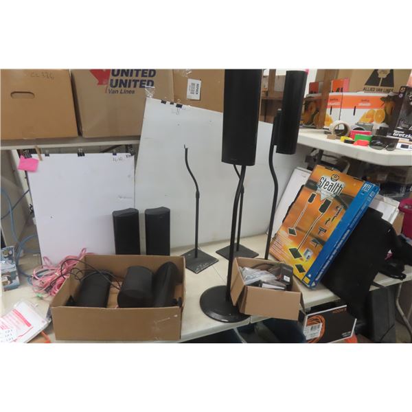 Onkyo 7.1 Surround Sound Speaker Set with Speaker Stands SKB-750X, Sub and More!