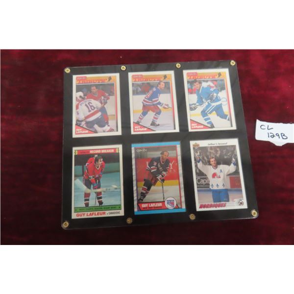 Guy Lafleur Lot in Plastic Display 6 Cards Mint Condition