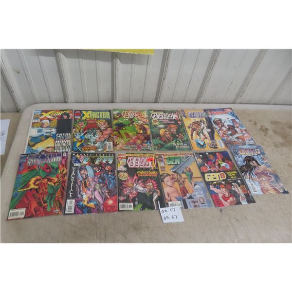 12 Comics: Gen13-Sept #33, Apr #50, Jun#64, Dec #70, Bootleg Part 10/2, GenerationX