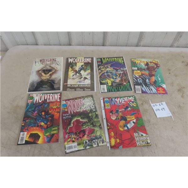 7 Wolverine Comics: Killing, The Jungle Adventure May97 #113, May96 #101, 