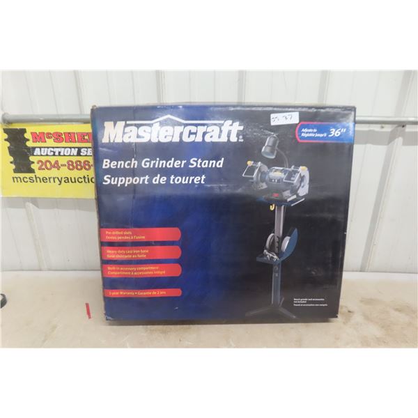 New Mastercraft Bench Grinder Stand, Adjustable Up To 36'' 