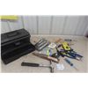 Image 1 : Tool Box with Hammer, Saw, Nut and Screw Drivers, Cutters & More