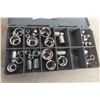 Image 3 : Metal Tool Box with Bottom Drawer, Wrenches, Sockets, Ratchets 3/8'' +