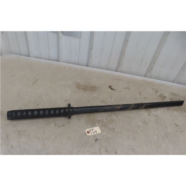 Practice Wood Sword 39'' Long Oriental Design 