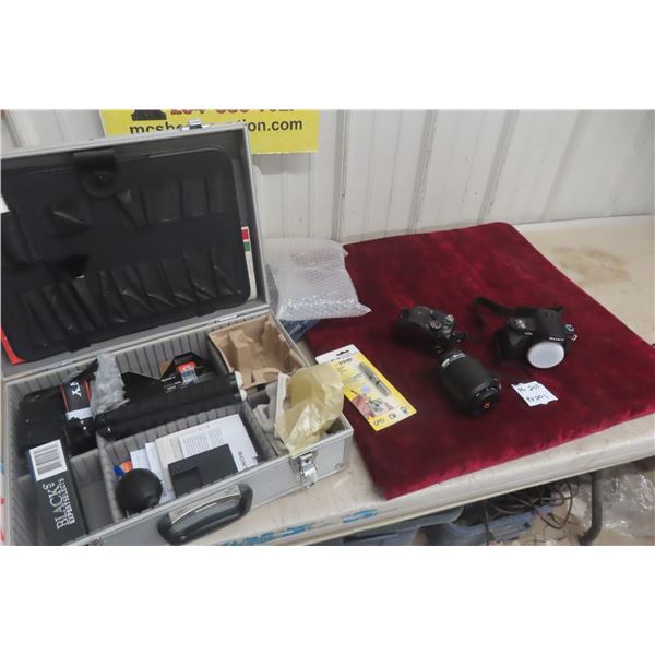 Sony OX230 Camera, Fuji Film Fine Pix 5 Camera with Lenses, Accessories & 