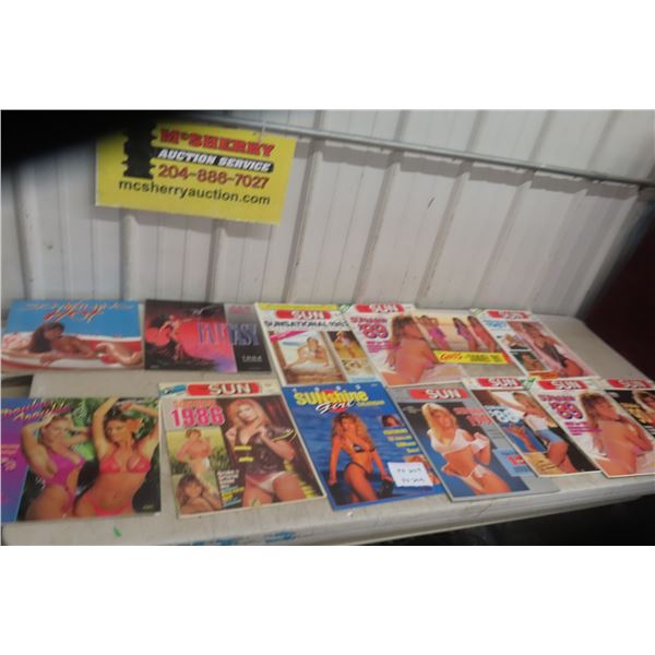 13 Calenders 1980s-90s Sunshine Girls The Sun 