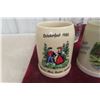 Image 4 : 7 German Stein Mugs : Stoneware and Glass 