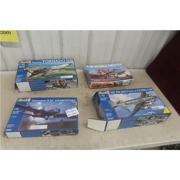 4 Revell Monogram Fighter Plane Models 1:72 & 1:48 Scale 