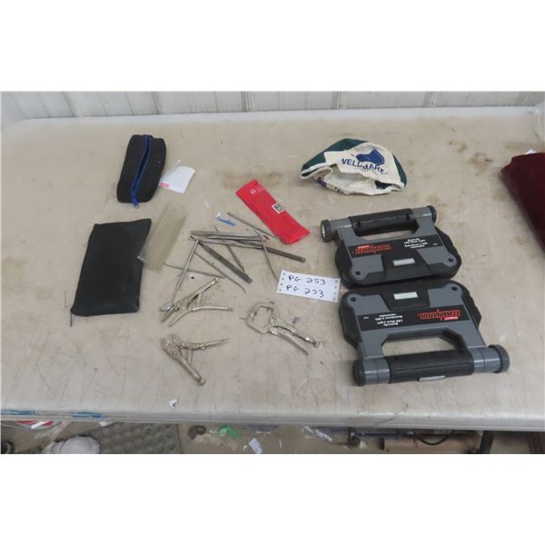 2 Eliminator Work Lights, Precision Tools, Vice Grips, Picks, Files 